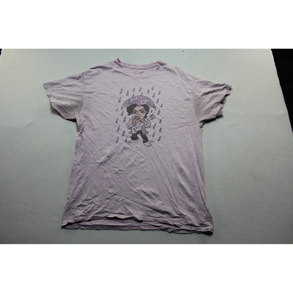 Popkiller Prince Graphic T-Shirt Mens Large Lavender Fair Purple Rain Art Tee